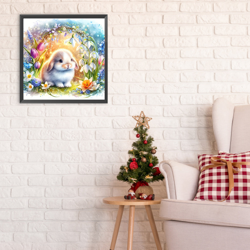 Lop-Eared Rabbit - Full Round Drill Diamond Painting 30*30CM