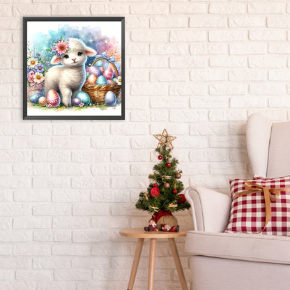 Sheep And Eggs - Full Round Drill Diamond Painting 30*30CM