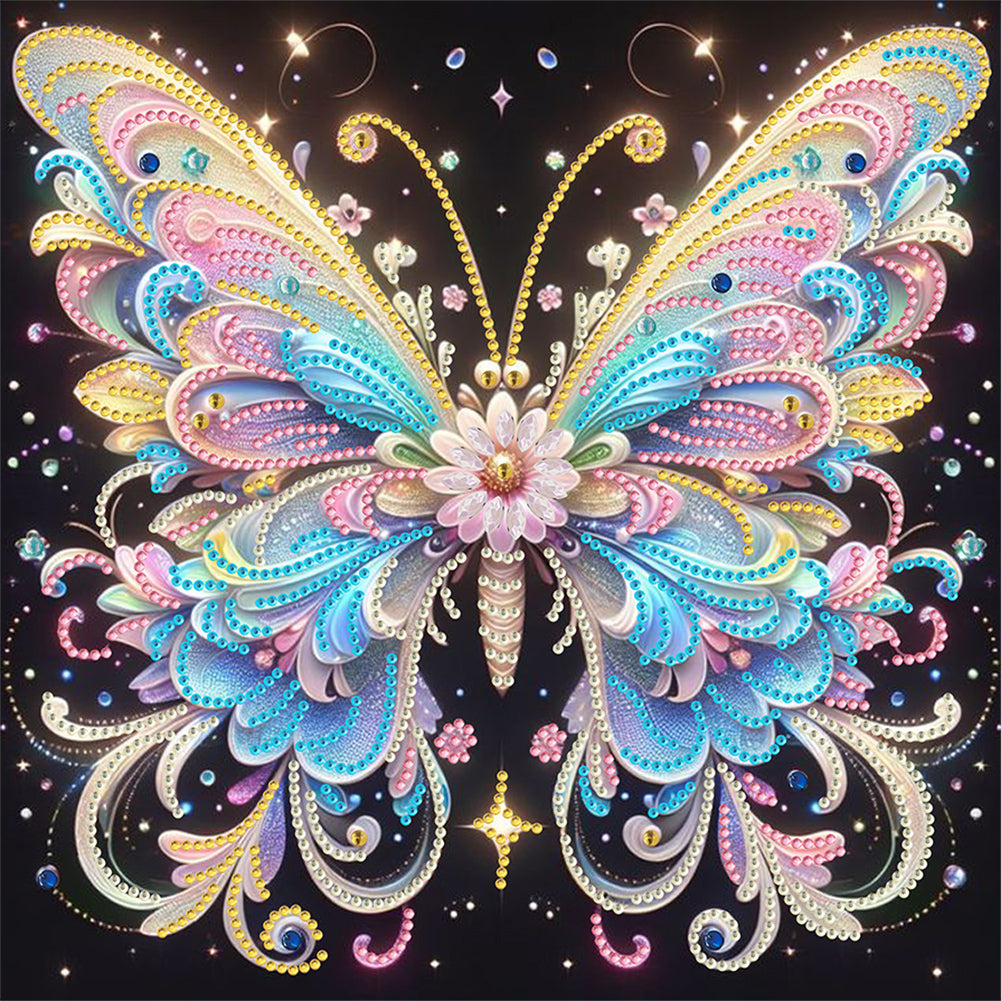 Fluorescent Butterfly - Special Shaped Drill Diamond Painting 30*30CM