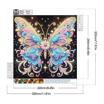 Fluorescent Butterfly - Special Shaped Drill Diamond Painting 30*30CM