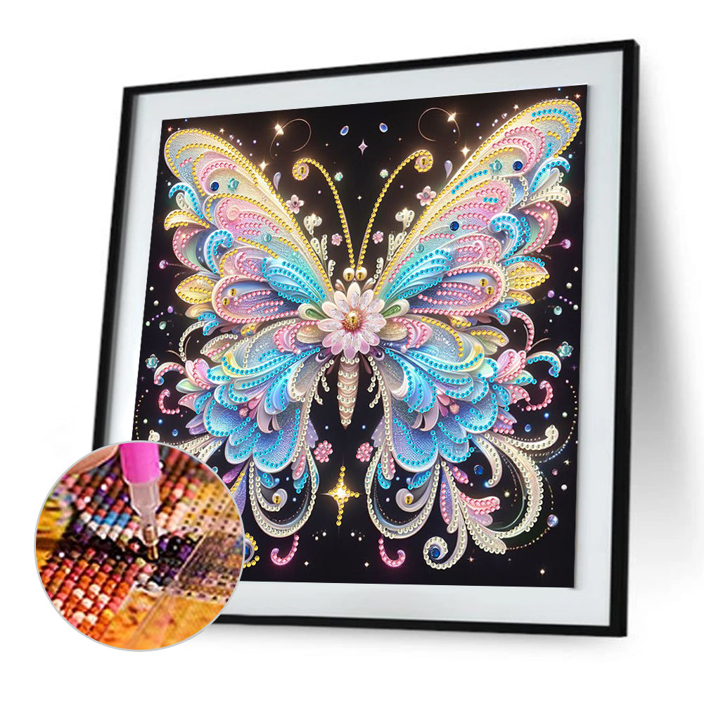 Fluorescent Butterfly - Special Shaped Drill Diamond Painting 30*30CM