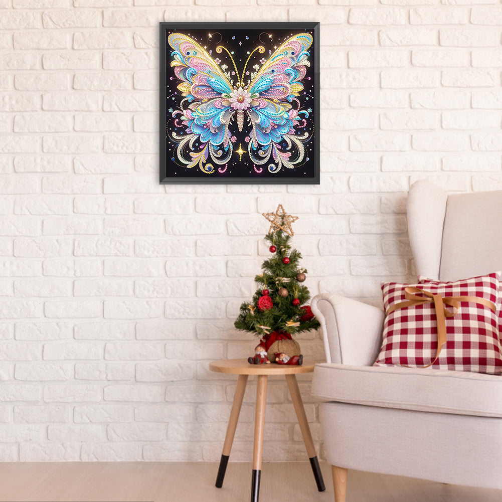 Fluorescent Butterfly - Special Shaped Drill Diamond Painting 30*30CM