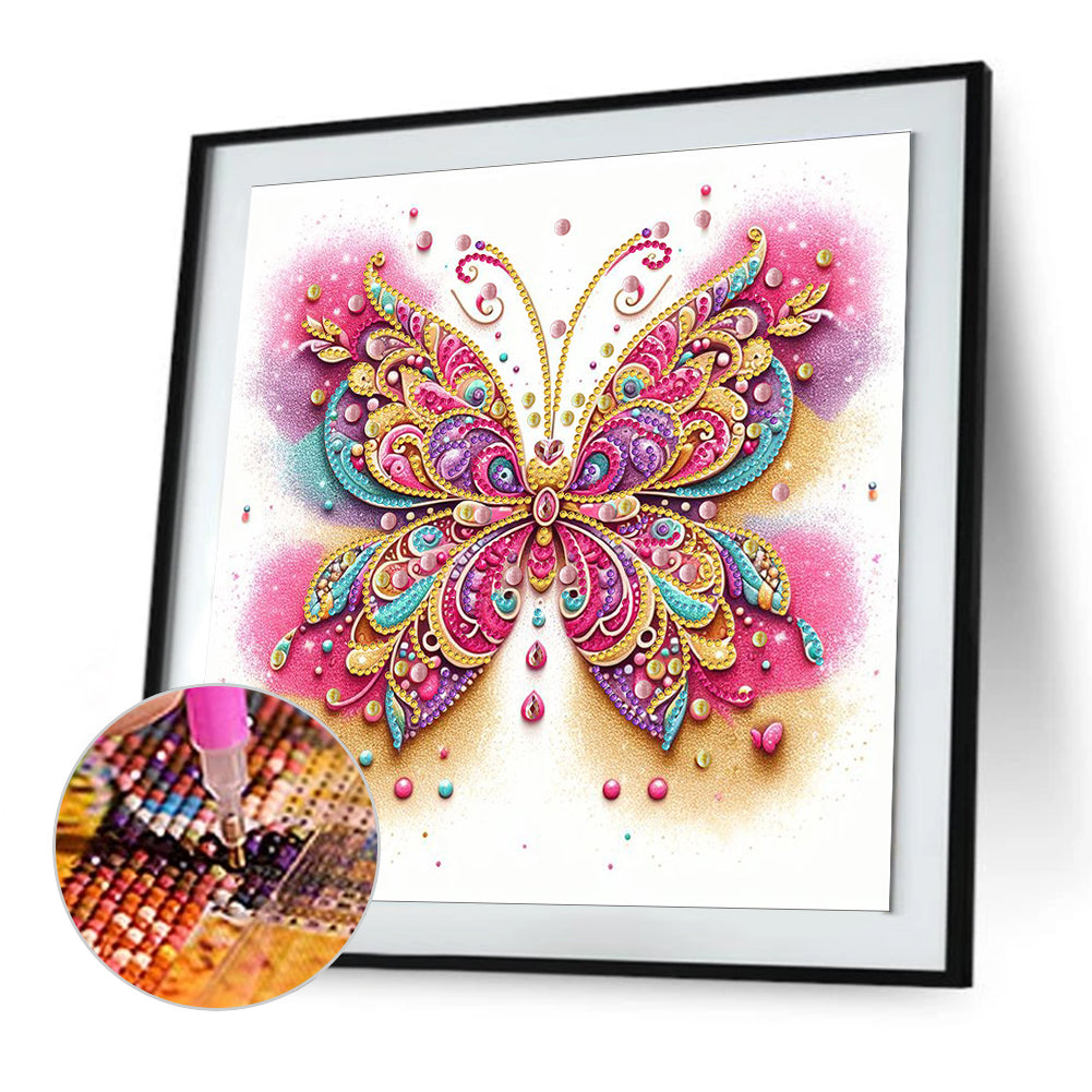 Colorful Candy Butterflies - Special Shaped Drill Diamond Painting 30*30CM