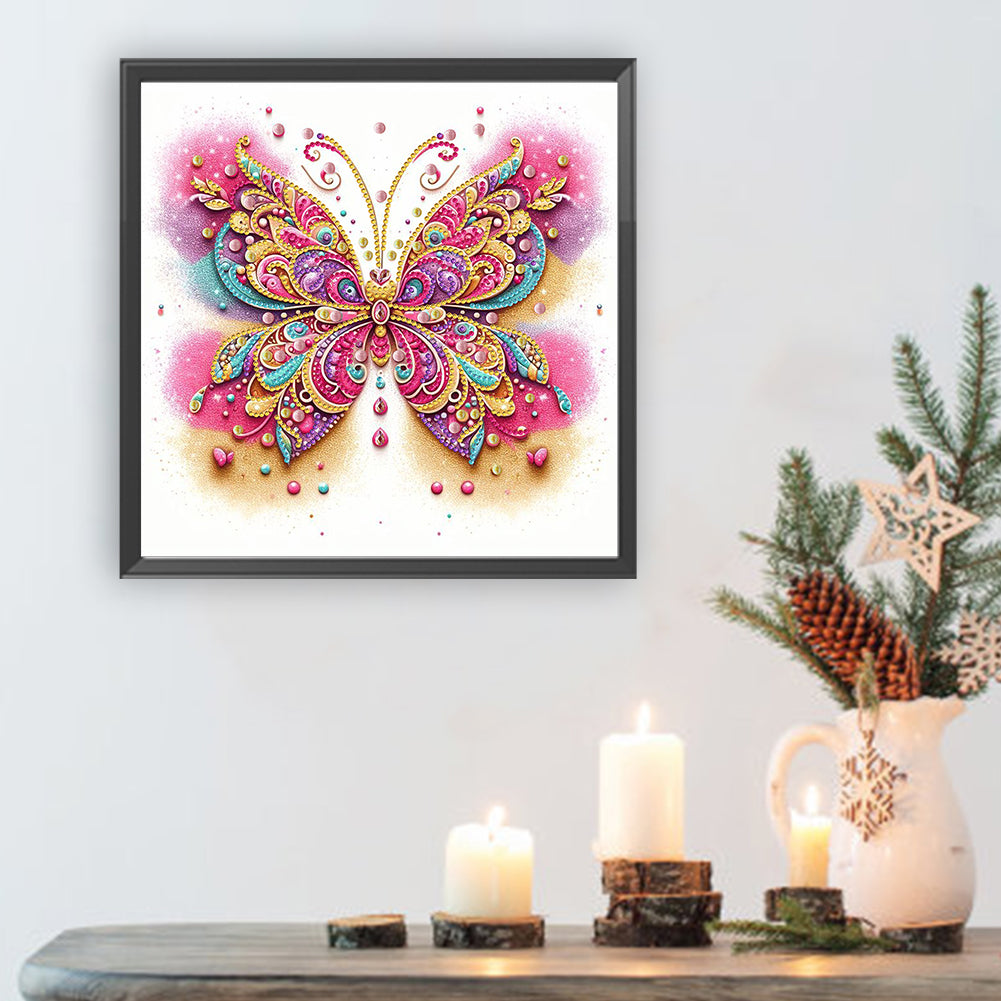 Colorful Candy Butterflies - Special Shaped Drill Diamond Painting 30*30CM