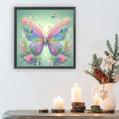 Spring Butterfly - Special Shaped Drill Diamond Painting 30*30CM