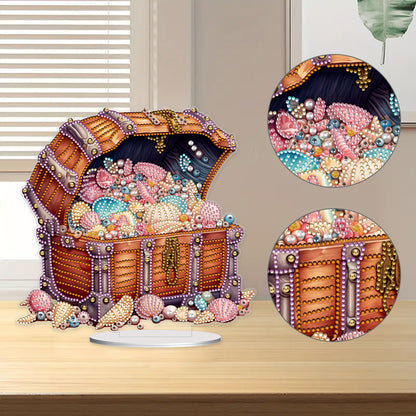 Special Shaped Pearl Seashell Treasure Box Diamond Painting Desktop Ornaments