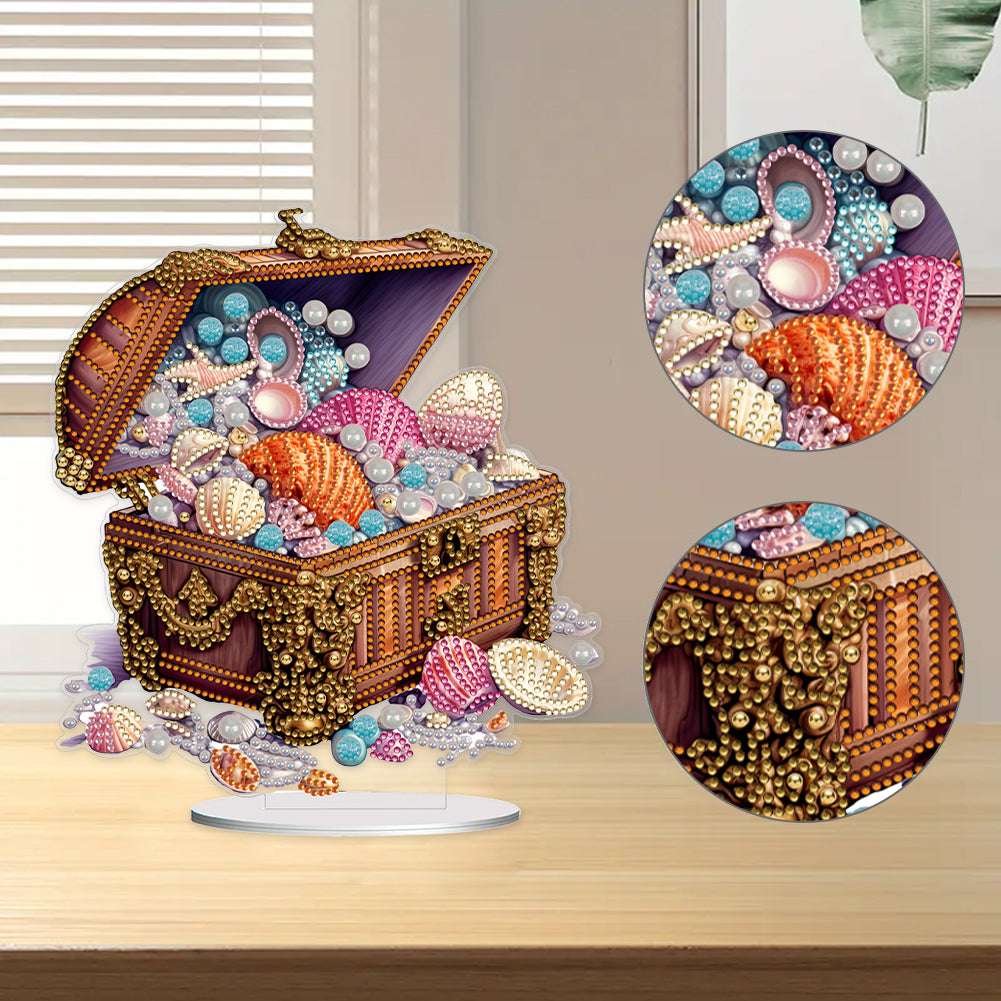 Special Shaped Pearl Seashell Treasure Box Diamond Painting Desktop Ornaments