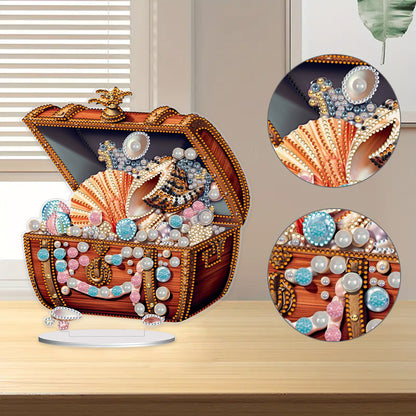 Special Shaped Pearl Seashell Treasure Box Diamond Painting Desktop Ornaments