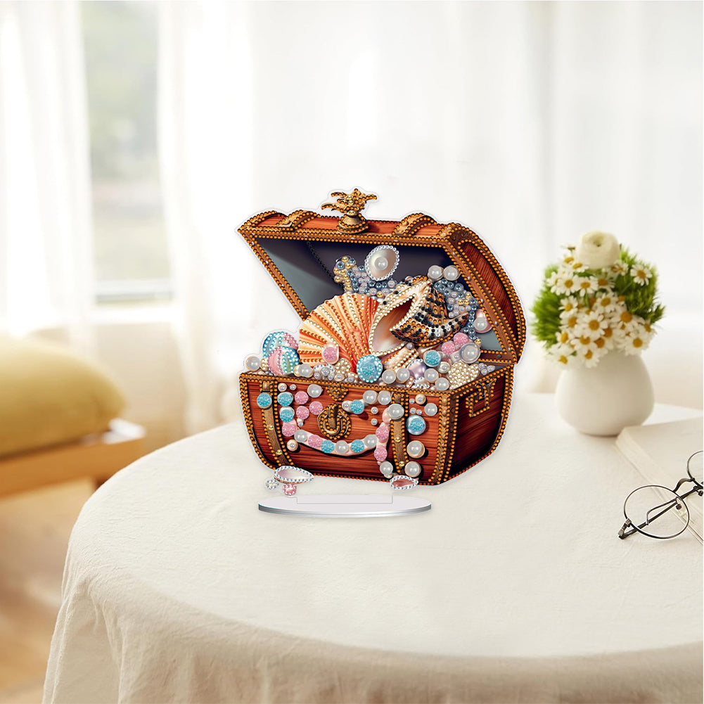 Special Shaped Pearl Seashell Treasure Box Diamond Painting Desktop Ornaments