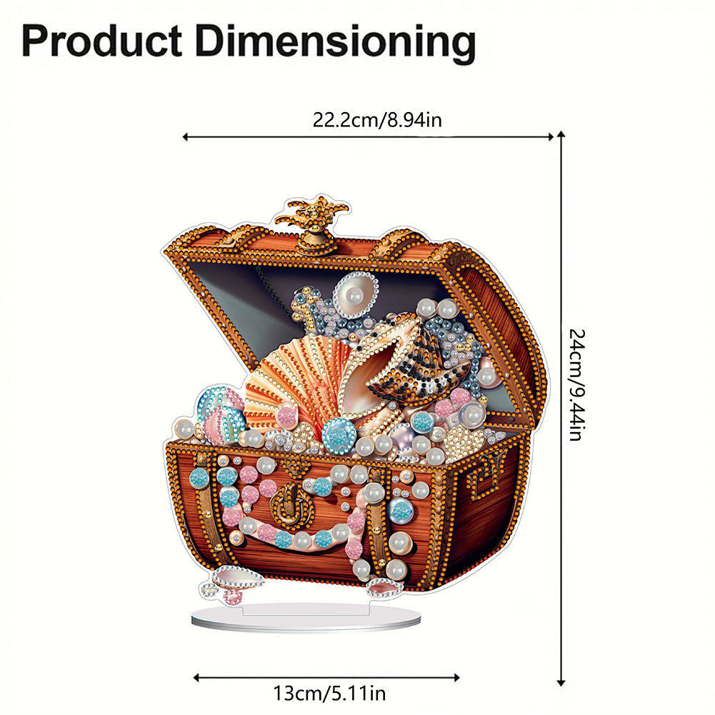 Special Shaped Pearl Seashell Treasure Box Diamond Painting Desktop Ornaments