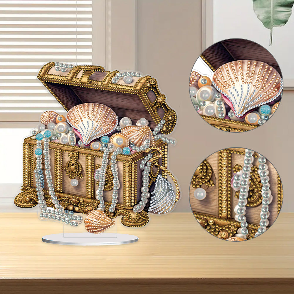 Special Shaped Pearl Seashell Treasure Box Diamond Painting Desktop Ornaments