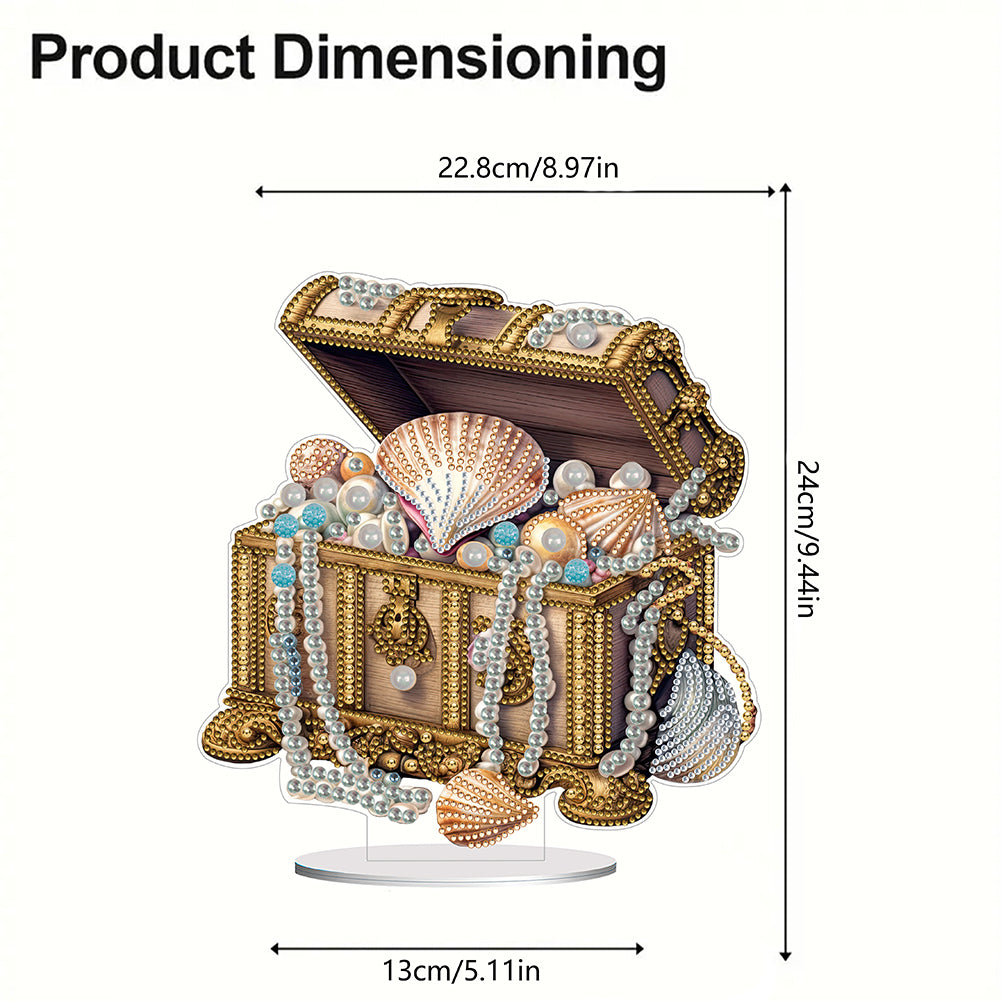 Special Shaped Pearl Seashell Treasure Box Diamond Painting Desktop Ornaments