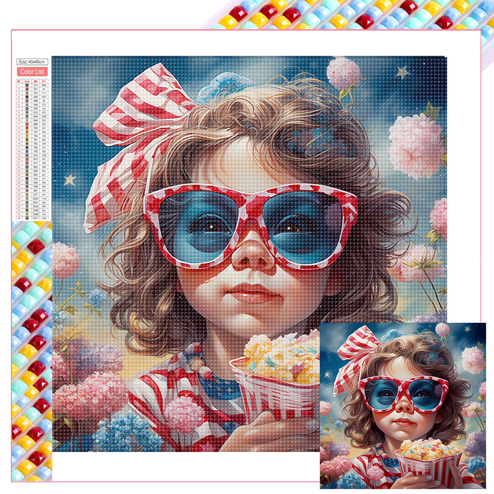 Popcorn Kid - Full Square Drill Diamond Painting 40*40CM