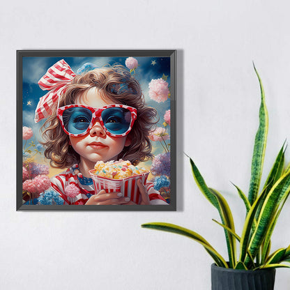 Popcorn Kid - Full Square Drill Diamond Painting 40*40CM