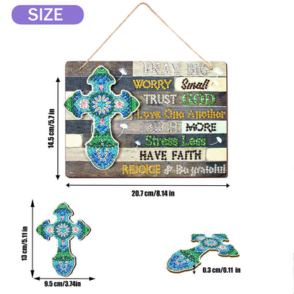 DIY Diamond Art Painting Hanging Sign Detachable Decor Front Door Decor (Gross)