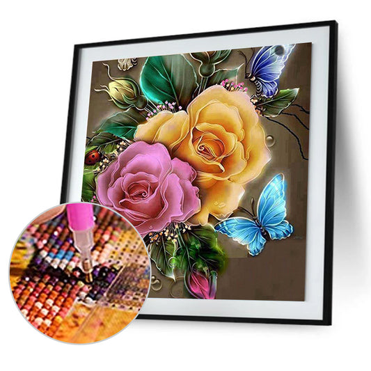 Flowers - Full Round Drill Diamond Painting 30*30CM