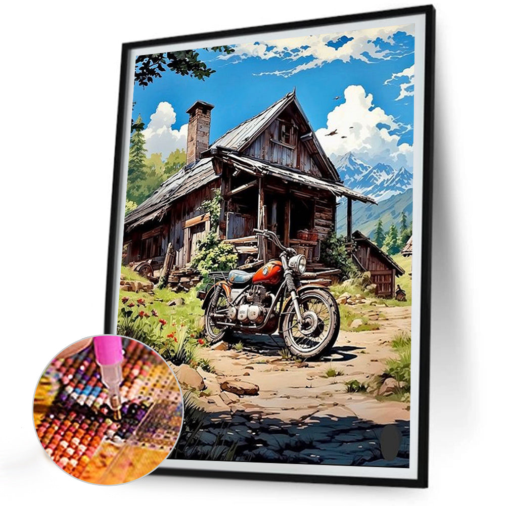 House Motorcycle - Full Round Drill Diamond Painting 30*40CM