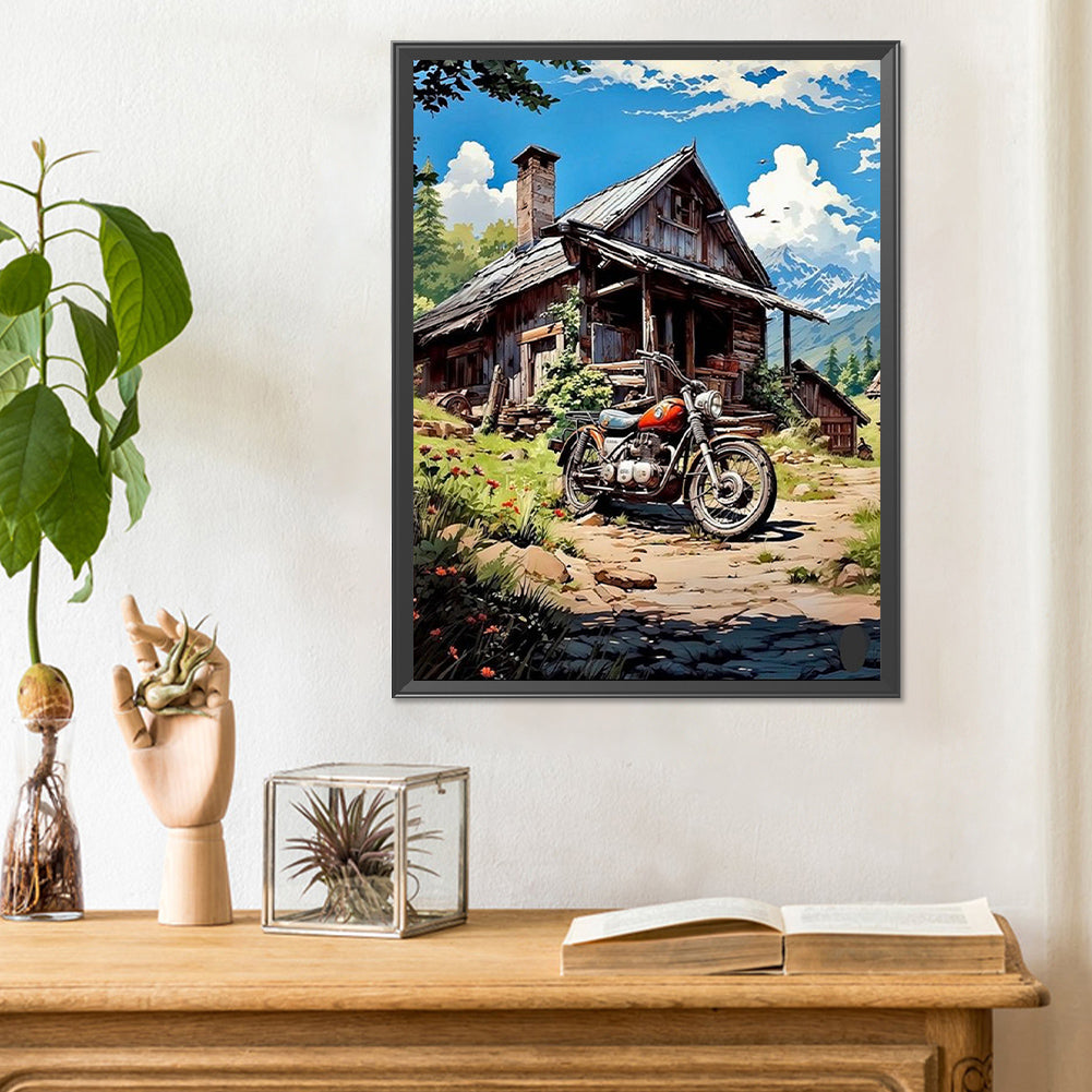 House Motorcycle - Full Round Drill Diamond Painting 30*40CM