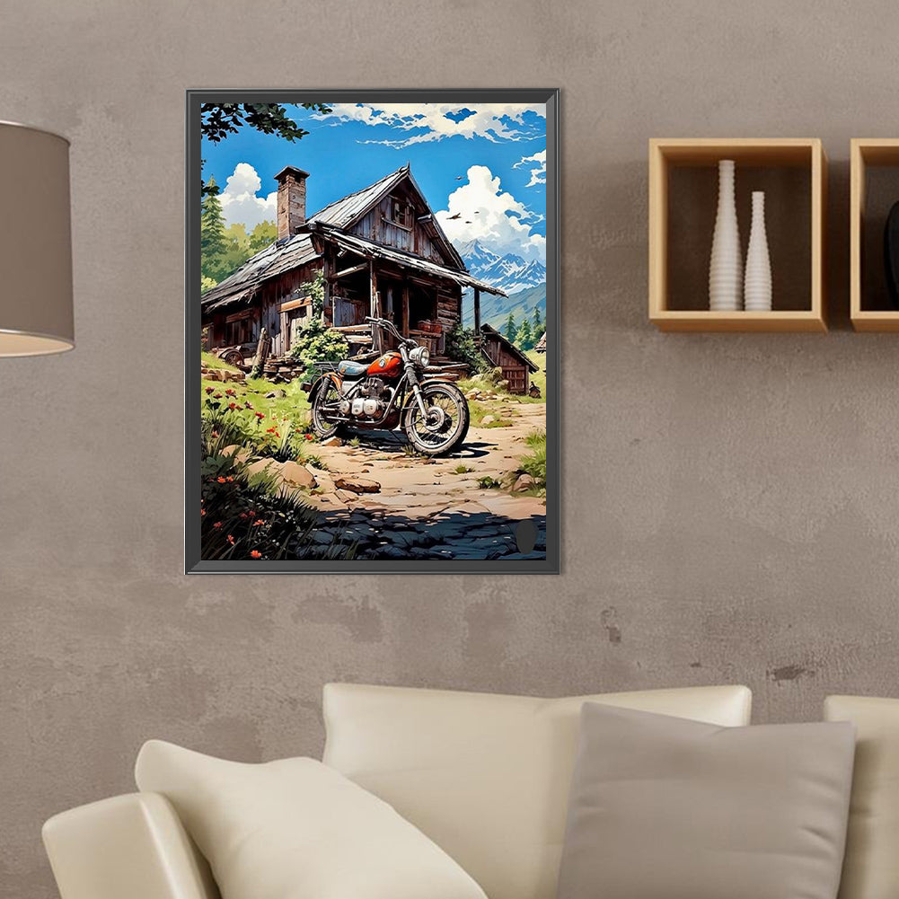 House Motorcycle - Full Round Drill Diamond Painting 30*40CM