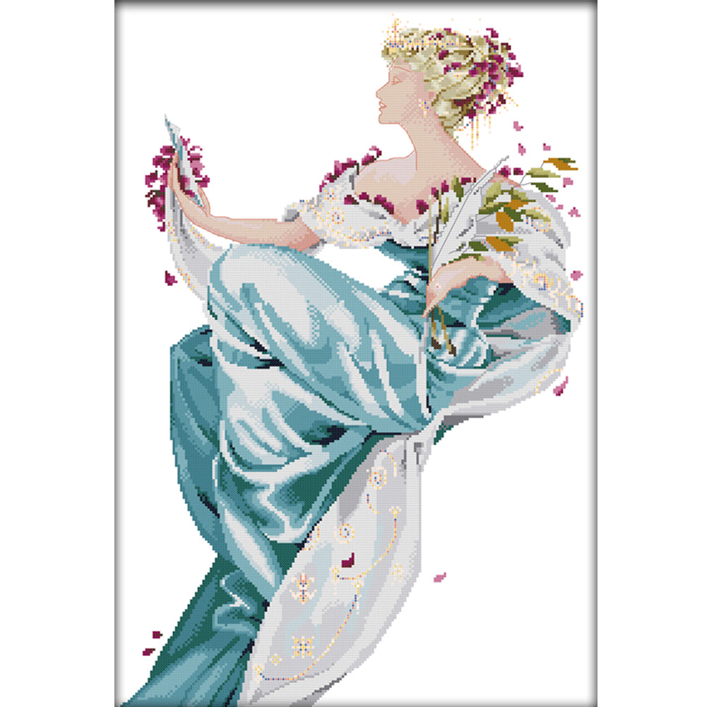 Summer Queen - 14CT Stamped Cross Stitch 43*60CM(Joy Sunday)