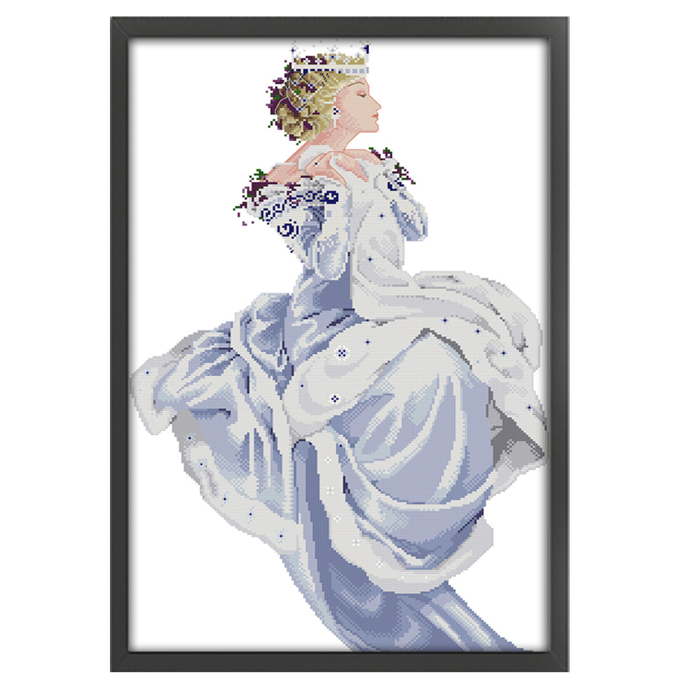 Winter Queen - 14CT Stamped Cross Stitch 41*60CM(Joy Sunday)