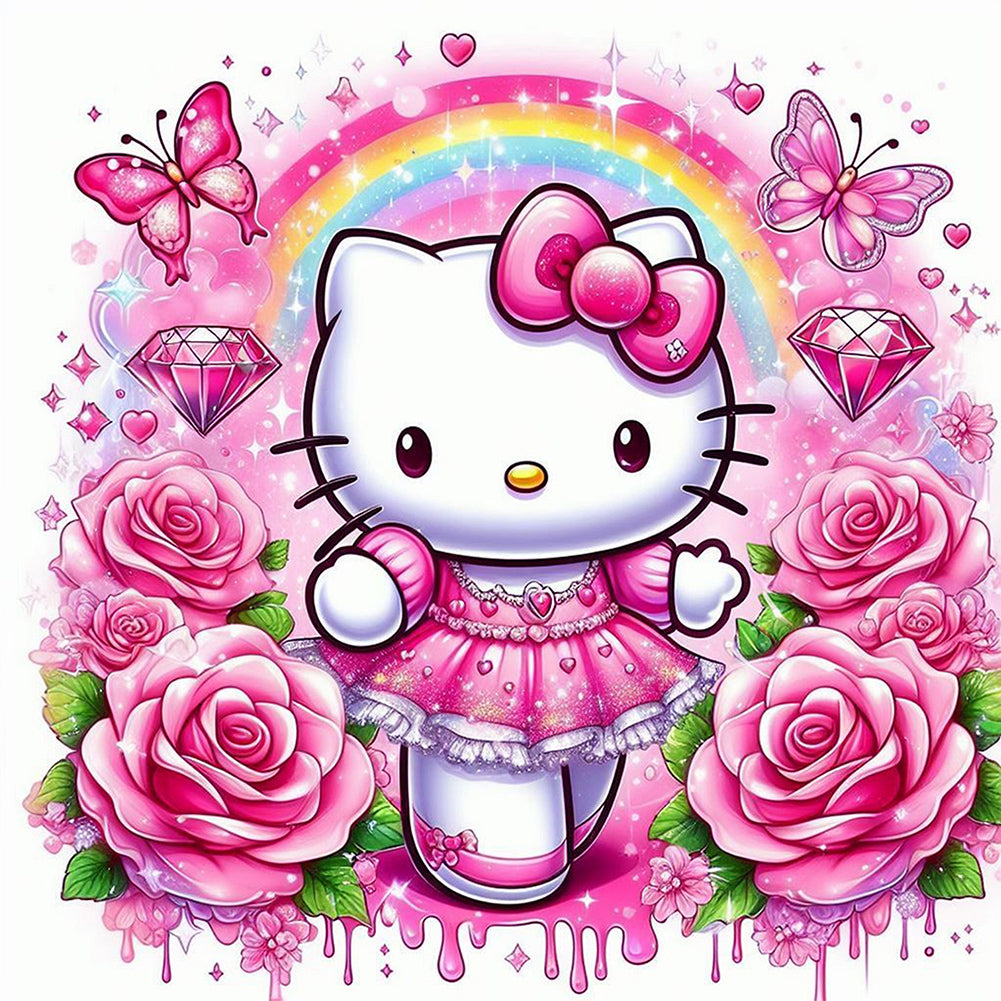 Hello Kitty - Full Square Drill Diamond Painting 30*30CM