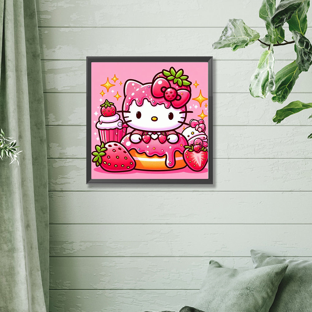 Hello Kitty - Full Square Drill Diamond Painting 30*30CM