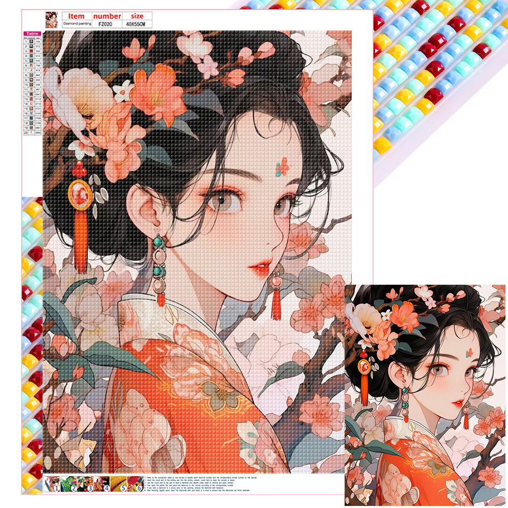 Japanese Woman - Full Square Drill Diamond Painting 40*55CM