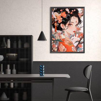 Japanese Woman - Full Square Drill Diamond Painting 40*55CM