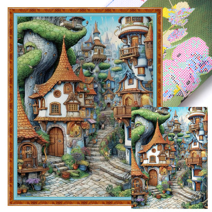 Castle - 11CT Stamped Cross Stitch 45*60CM