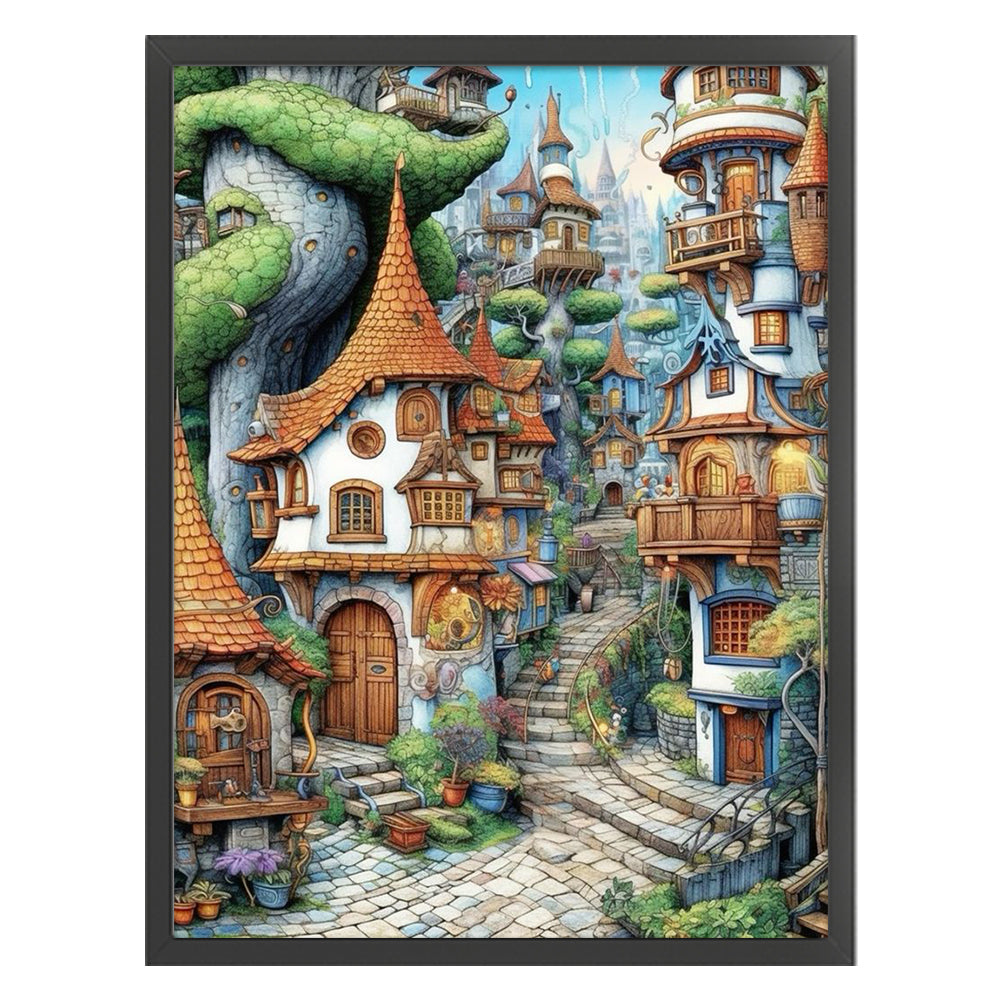 Castle - 11CT Stamped Cross Stitch 45*60CM