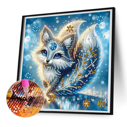 Two-Tailed Fox - Special Shaped Drill Diamond Painting 30*30CM