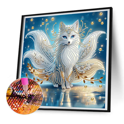 White Fox - Special Shaped Drill Diamond Painting 30*30CM