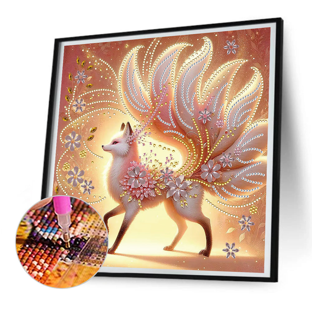 Pink Fox - Special Shaped Drill Diamond Painting 30*30CM