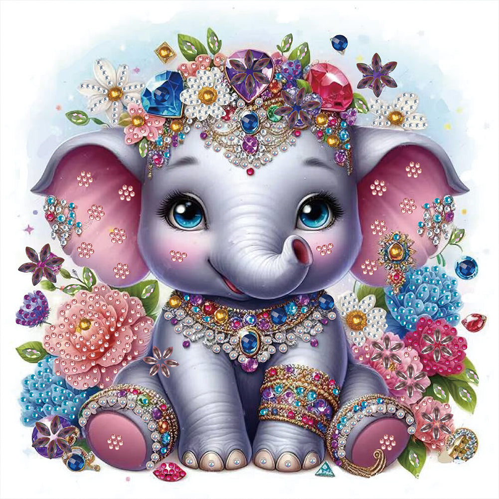 Elephant - Special Shaped Drill Diamond Painting 30*30CM