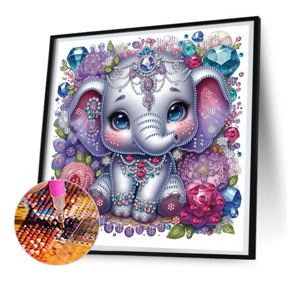 Elephant - Special Shaped Drill Diamond Painting 30*30CM