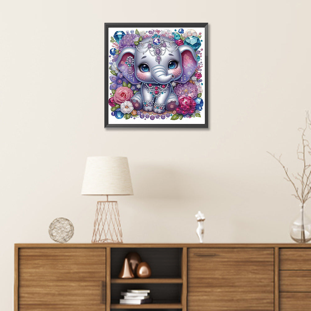 Elephant - Special Shaped Drill Diamond Painting 30*30CM