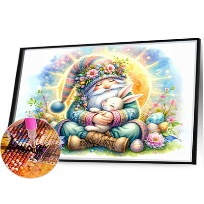 Easter Gnome And Bunny - Full AB Round Drill Diamond Painting 40*30CM