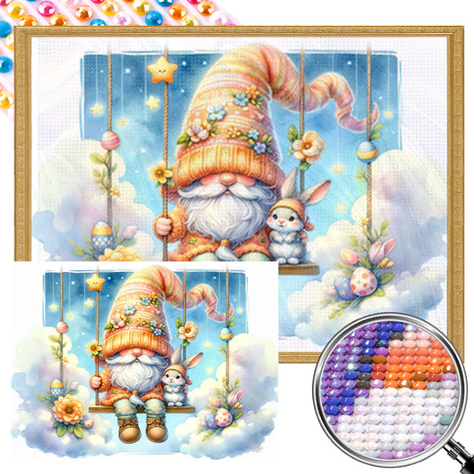 Easter Swing Gnome - Full AB Round Drill Diamond Painting 40*30CM