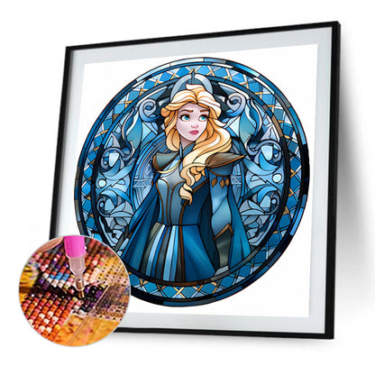 Glass Painting Disney Princess - Rapunzel - Full AB Round Drill Diamond Painting 40*40CM