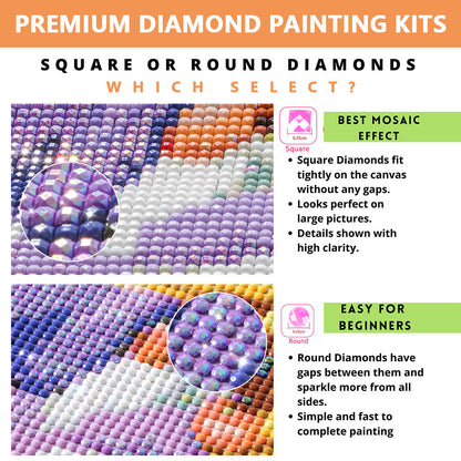 Glass Painting Disney Princess-Princess Diana - Full AB Round Drill Diamond Painting 40*40CM