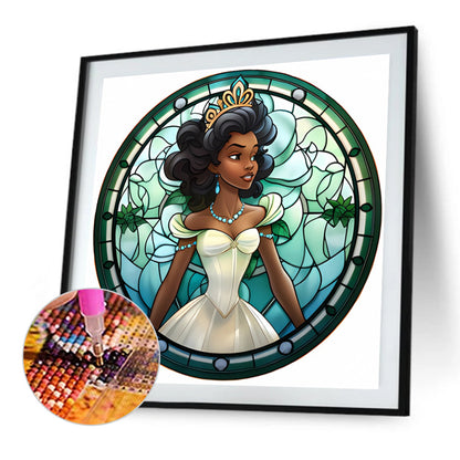 Glass Painting Disney Princess-Princess Diana - Full AB Round Drill Diamond Painting 40*40CM