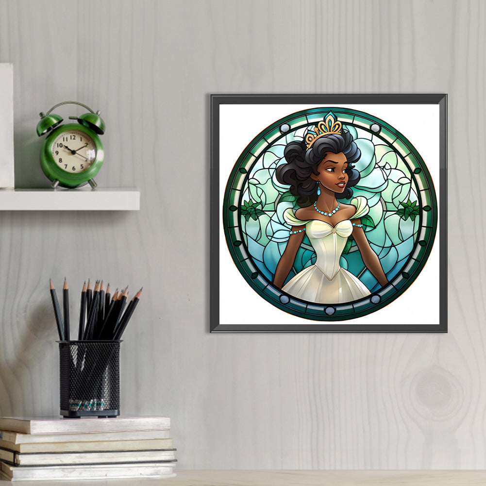 Glass Painting Disney Princess-Princess Diana - Full AB Round Drill Diamond Painting 40*40CM