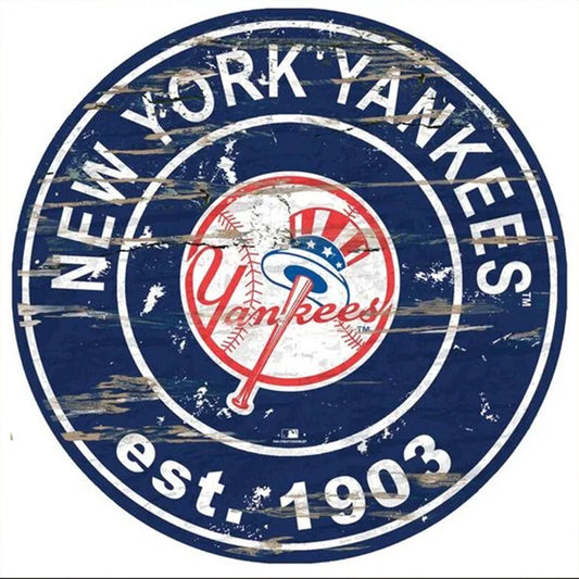 New York Yankees Logo - Full Round Drill Diamond Painting 30*30CM