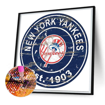 New York Yankees Logo - Full Round Drill Diamond Painting 30*30CM