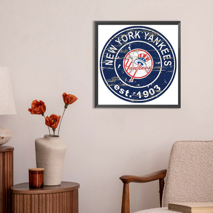 New York Yankees Logo - Full Round Drill Diamond Painting 30*30CM