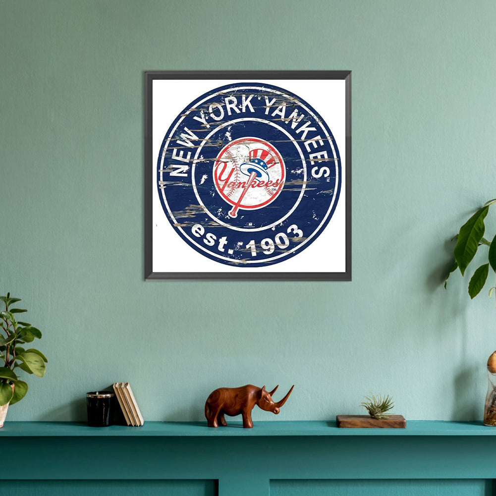 New York Yankees Logo - Full Round Drill Diamond Painting 30*30CM