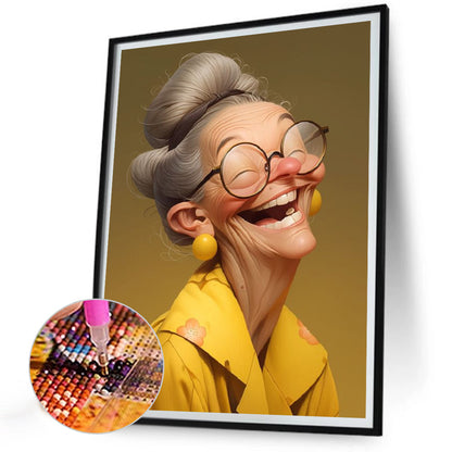 Funny Grandma - Full Round Drill Diamond Painting 30*40CM