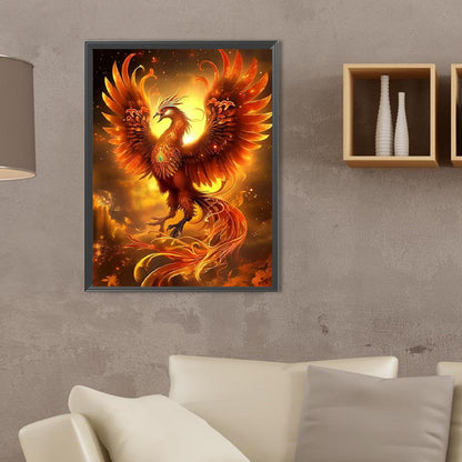 Flaming Phenix - Full Square Drill Diamond Painting 30*40CM