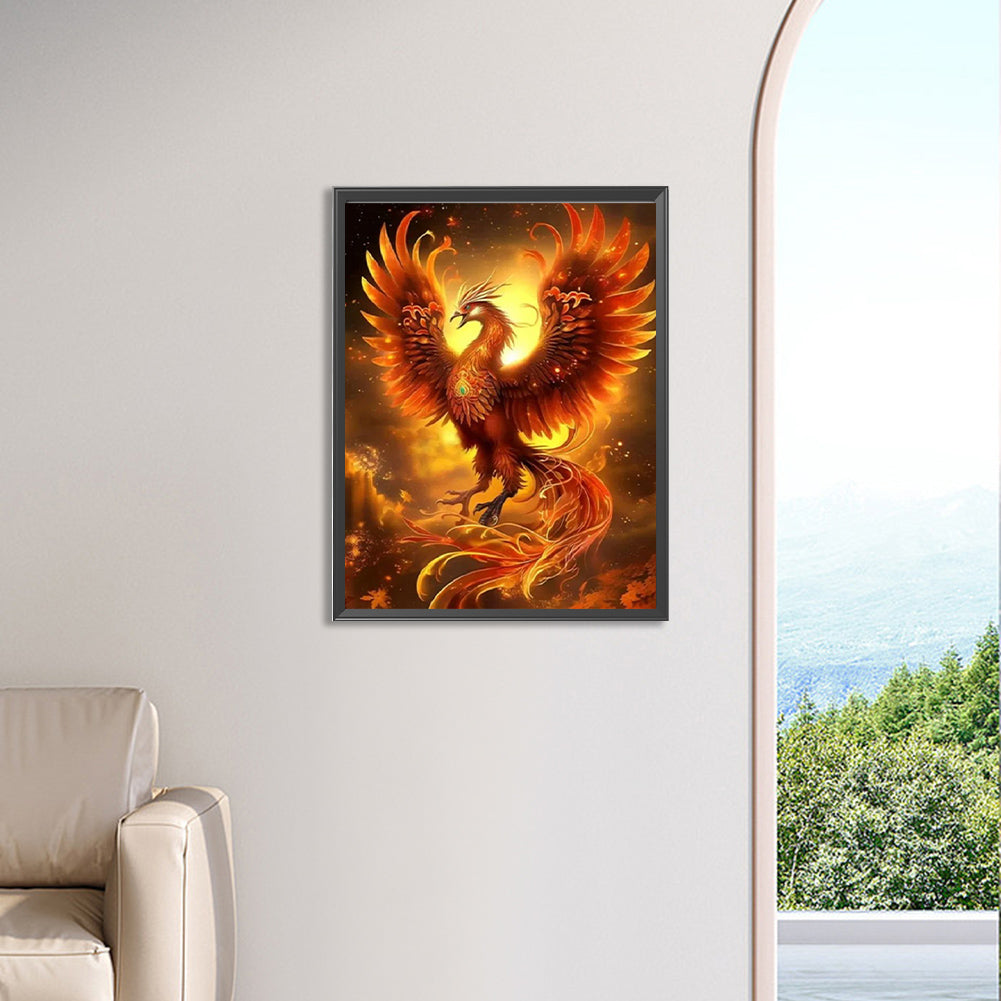 Flaming Phenix - Full Square Drill Diamond Painting 30*40CM